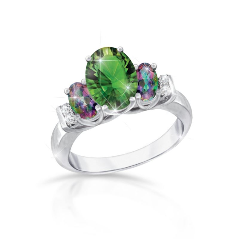 'Mystic Beauty' Helenite And Mystic Topaz Ladies' Ring