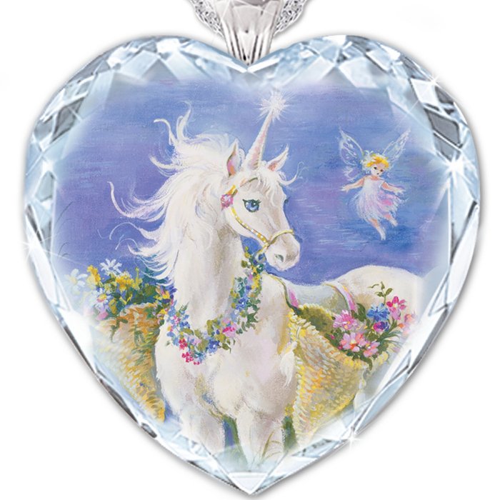 Necklace: Your Dreams\' In \'Believe Unicorn Personalised Heart Personalised Fantasy Heart Ladies\' Pendant Granddaughter Granddaughter Pendant
