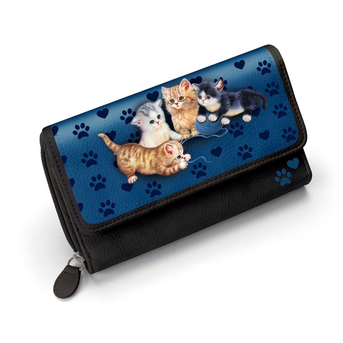 Jürgen Scholz 'Kitty-Kat Cute' Ladies' Tri-Fold Wallet