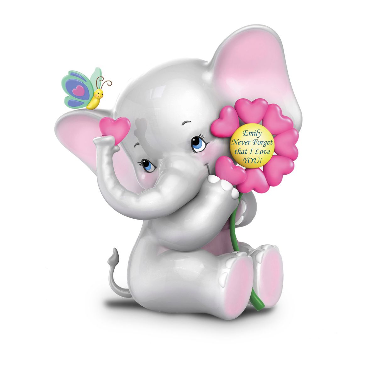 'Granddaughter, Never Forget That I Love You' Elephant Personalised Figurine