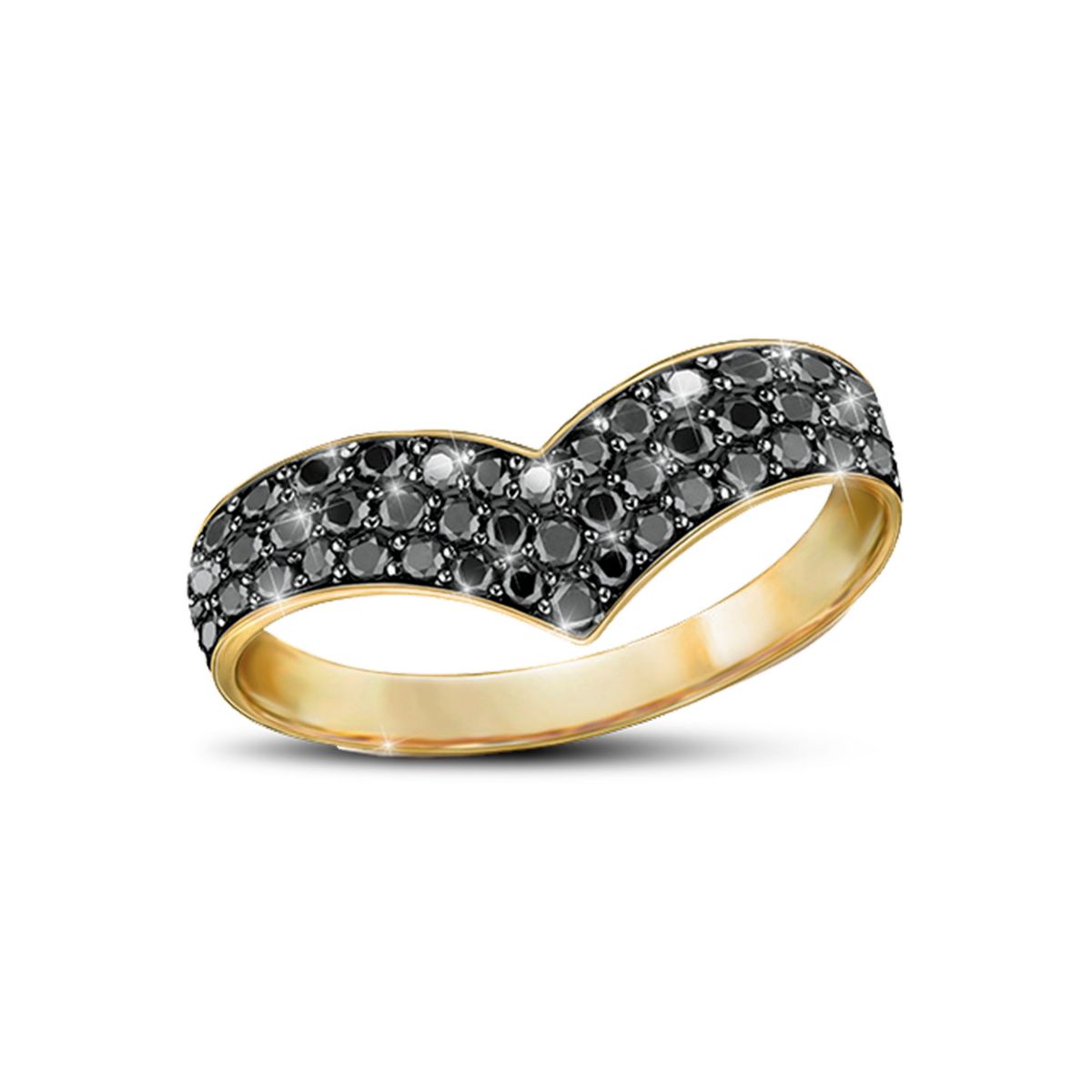 'Fashion Reigns' Diamonesk Simulated Black Diamond Ring