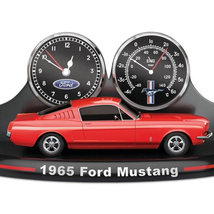 1965er Ford Mustang Fastback Tischuhr