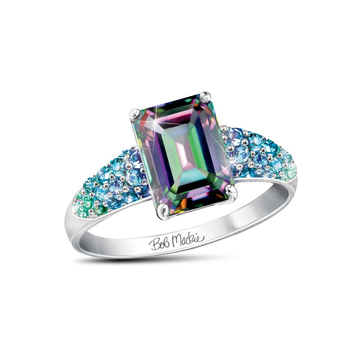 Bob Mackie 'Shades Of Beauty' 3-Carat Mystic Topaz Ring
