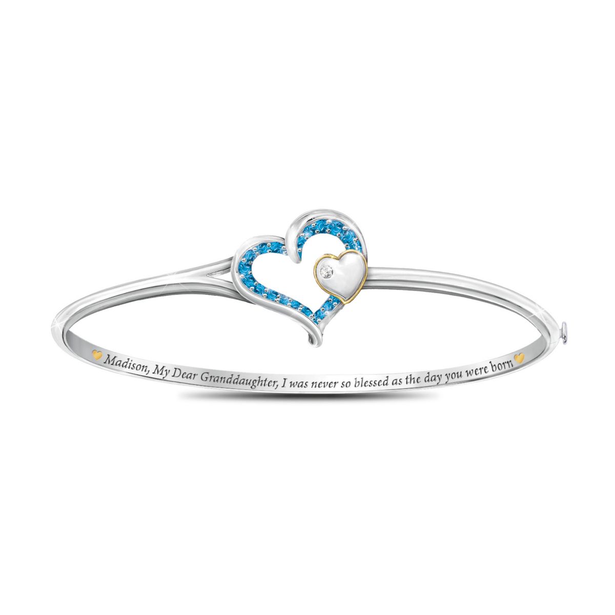 'My Granddaughter, My Blessing' Personalised Bracelet