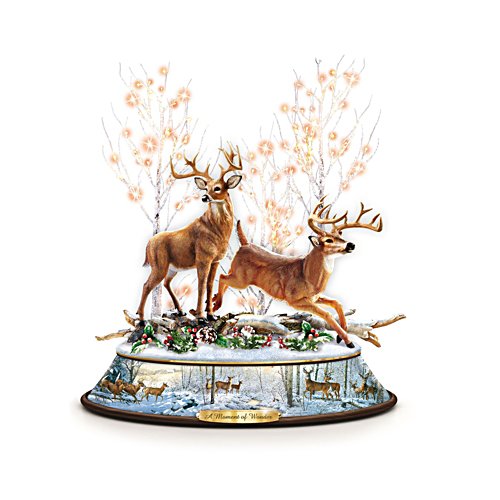 'A Moment Of Wonder' Illuminated Musical Deer Centrepiece