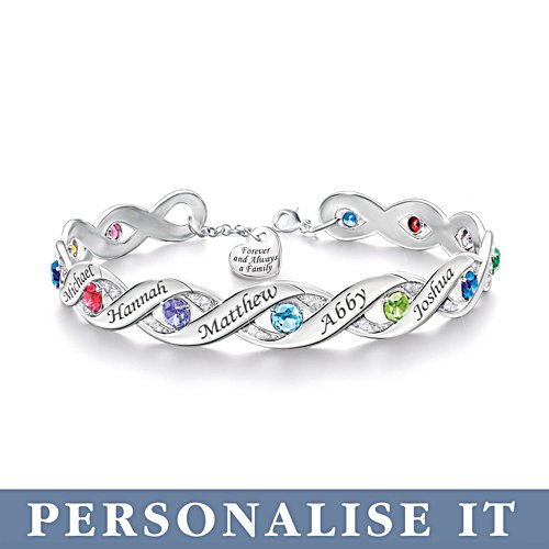 'Forever & Always’ Family Birthstone Bracelet