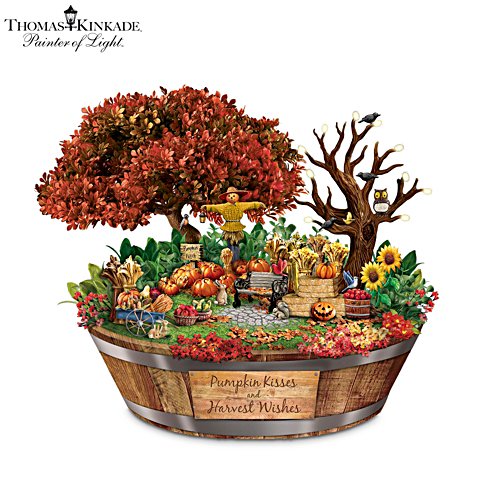 Thomas Kinkade 'Harvest Wishes' Illuminated Always in Bloom® Centrepiece