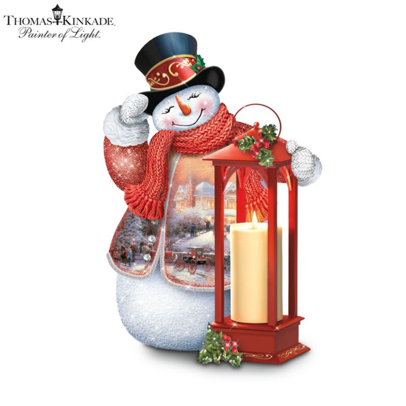 'Winter Welcome' Tabletop Snowman Lantern