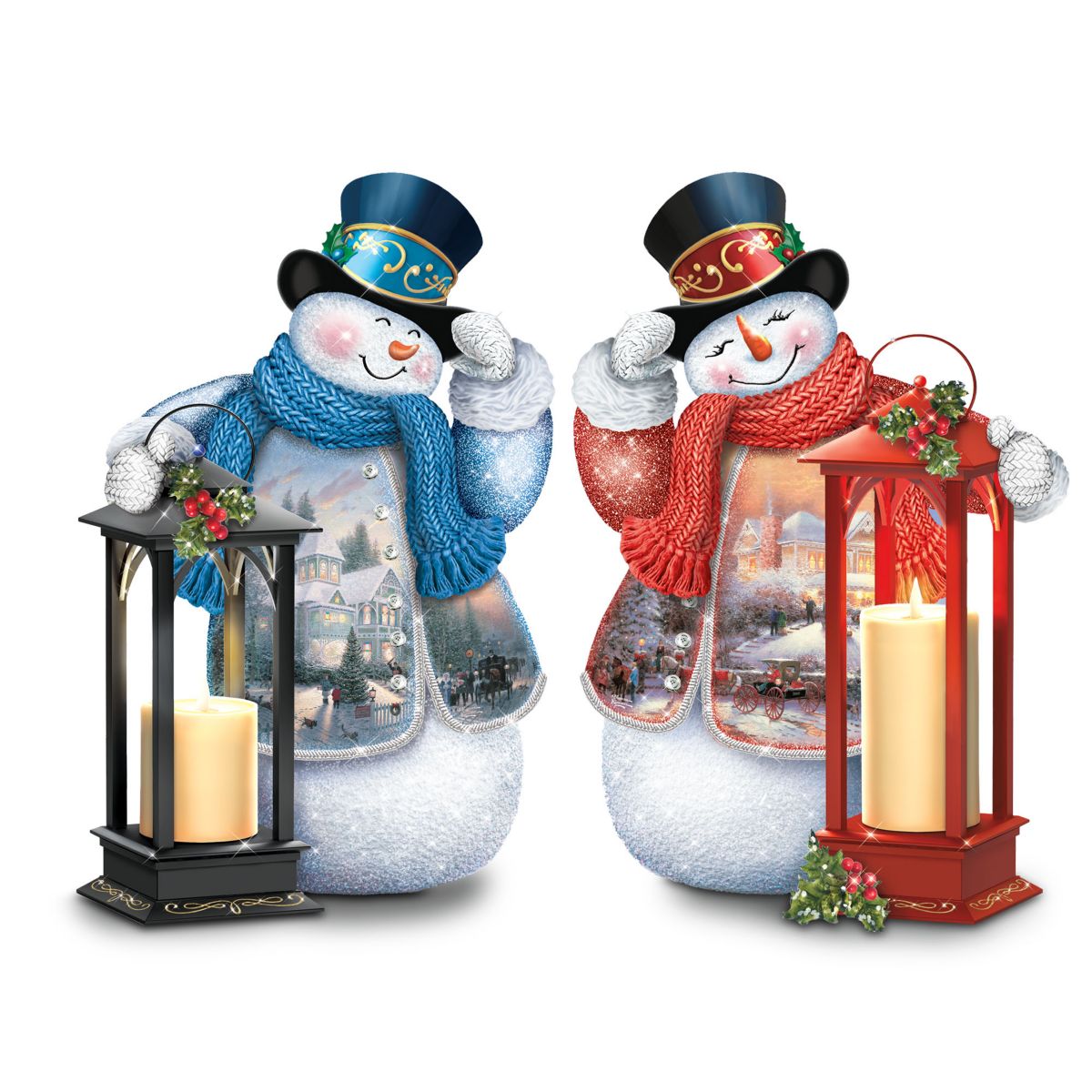 'Warm Wishes' Tabletop Snowman Lantern Collection