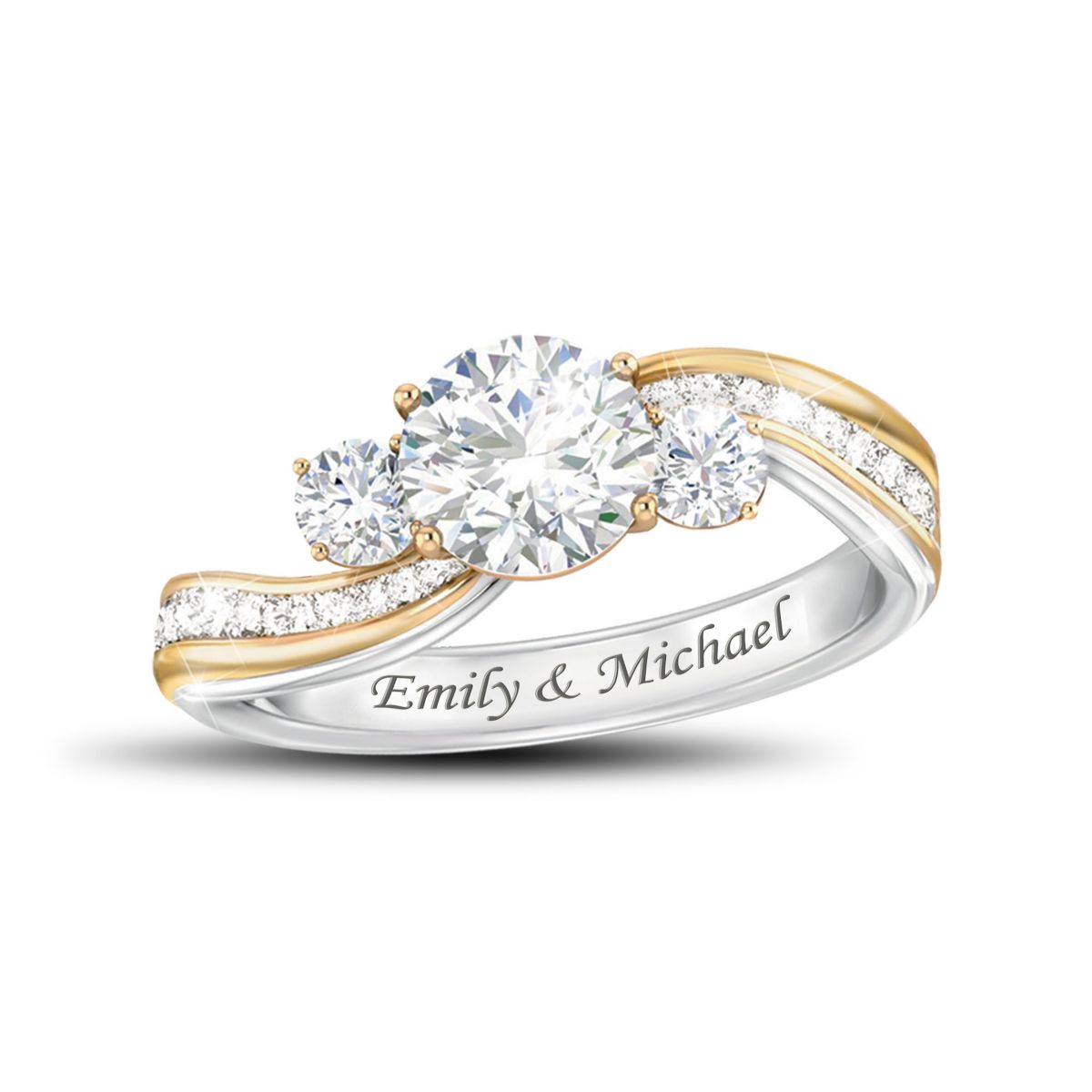 'The Story Of Us' Personalised Diamonesk Ring