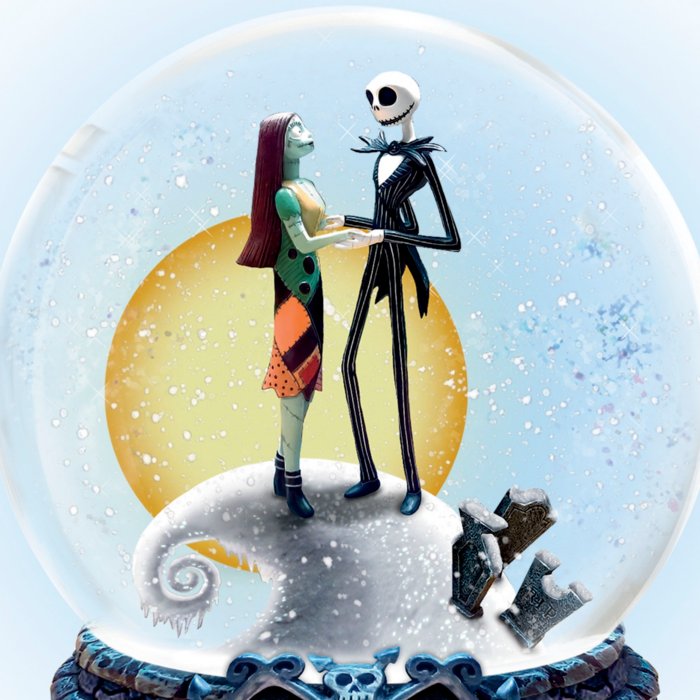 Disney Nightmare Before Christmas Musical Waterglobe Jack with Zero NIB