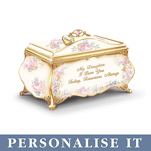My Daughter, I Love You' Porcelain Personalised Music Box
