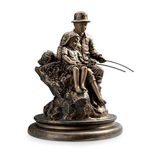 'Summer Memories' Cold-Cast Bronze Fishing Sculpture