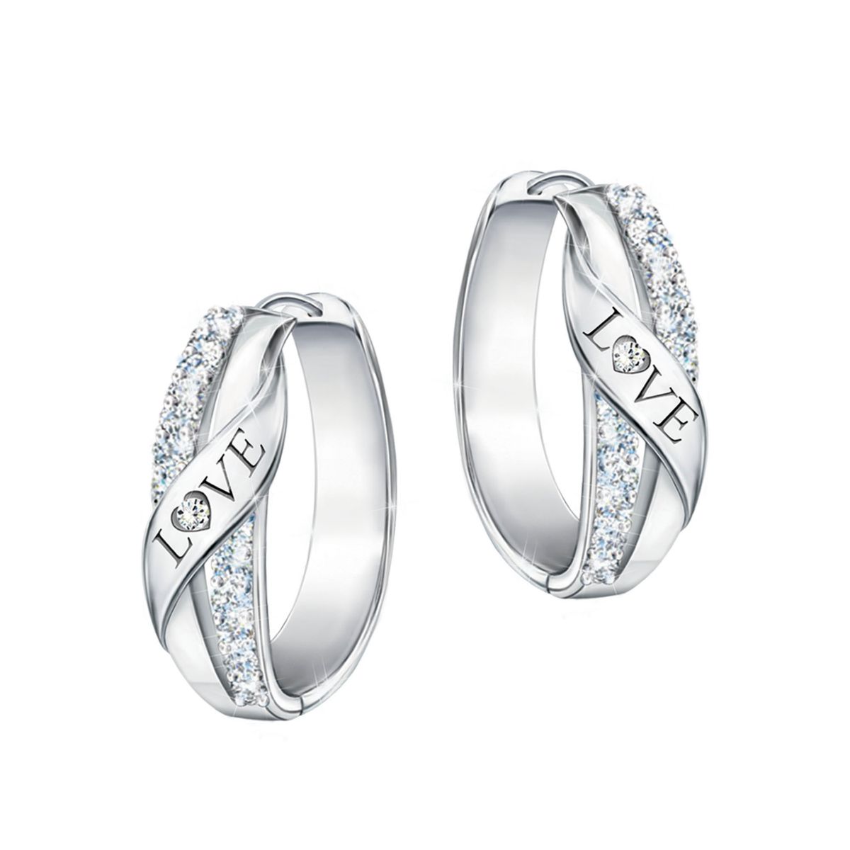 'Hugs Of Love' Diamond Hoop Earrings