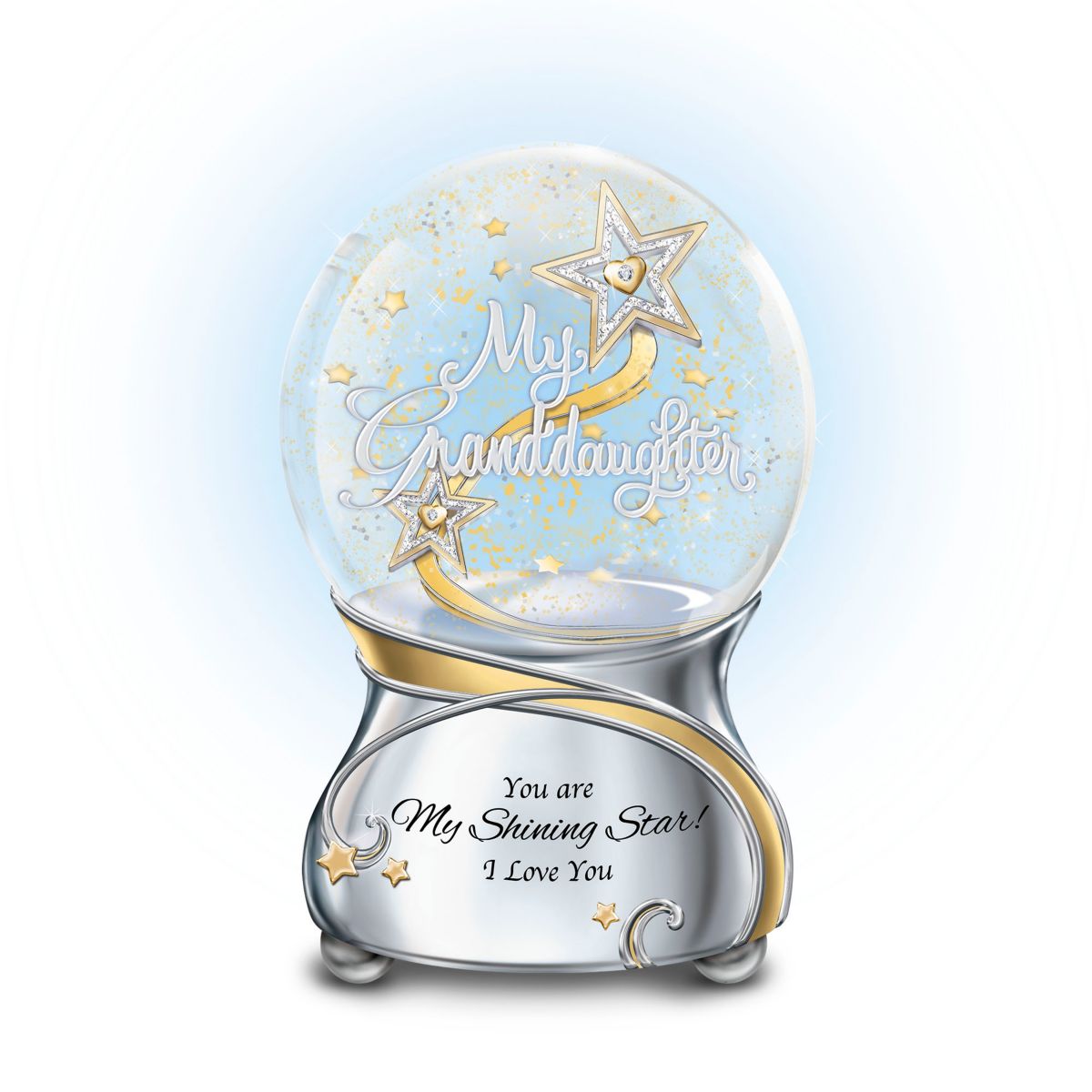 'Granddaughter, You Are My Shining Star' Lit Musical Glitter Globe