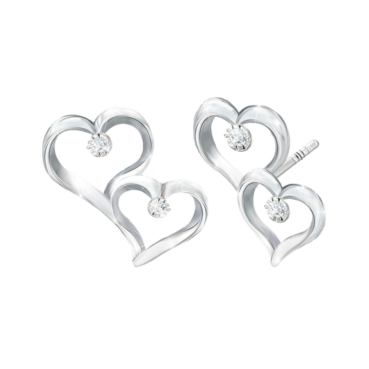 'Always My Granddaughter' Diamond Earrings