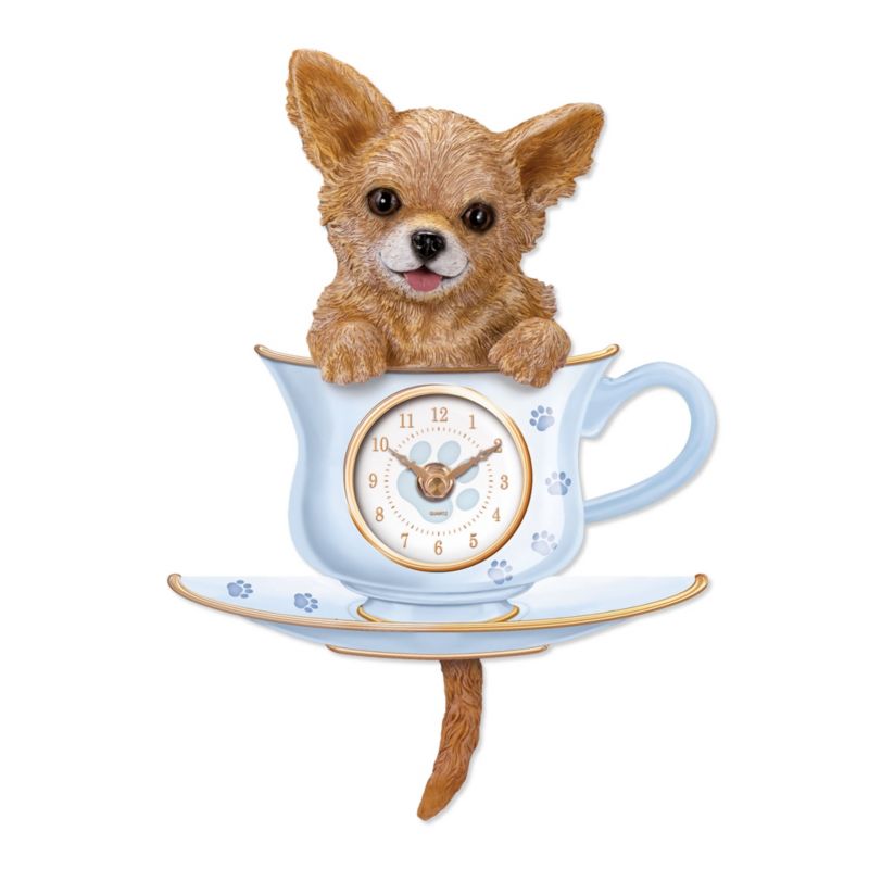 Spielzeit für Chihuahuas – Wanduhr