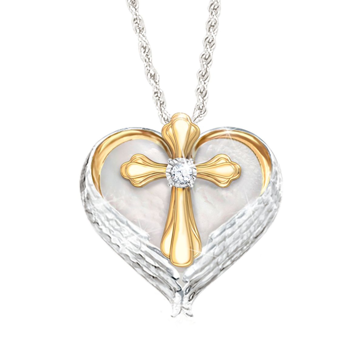 'Comfort And Faith' Diamond Cross Pendant