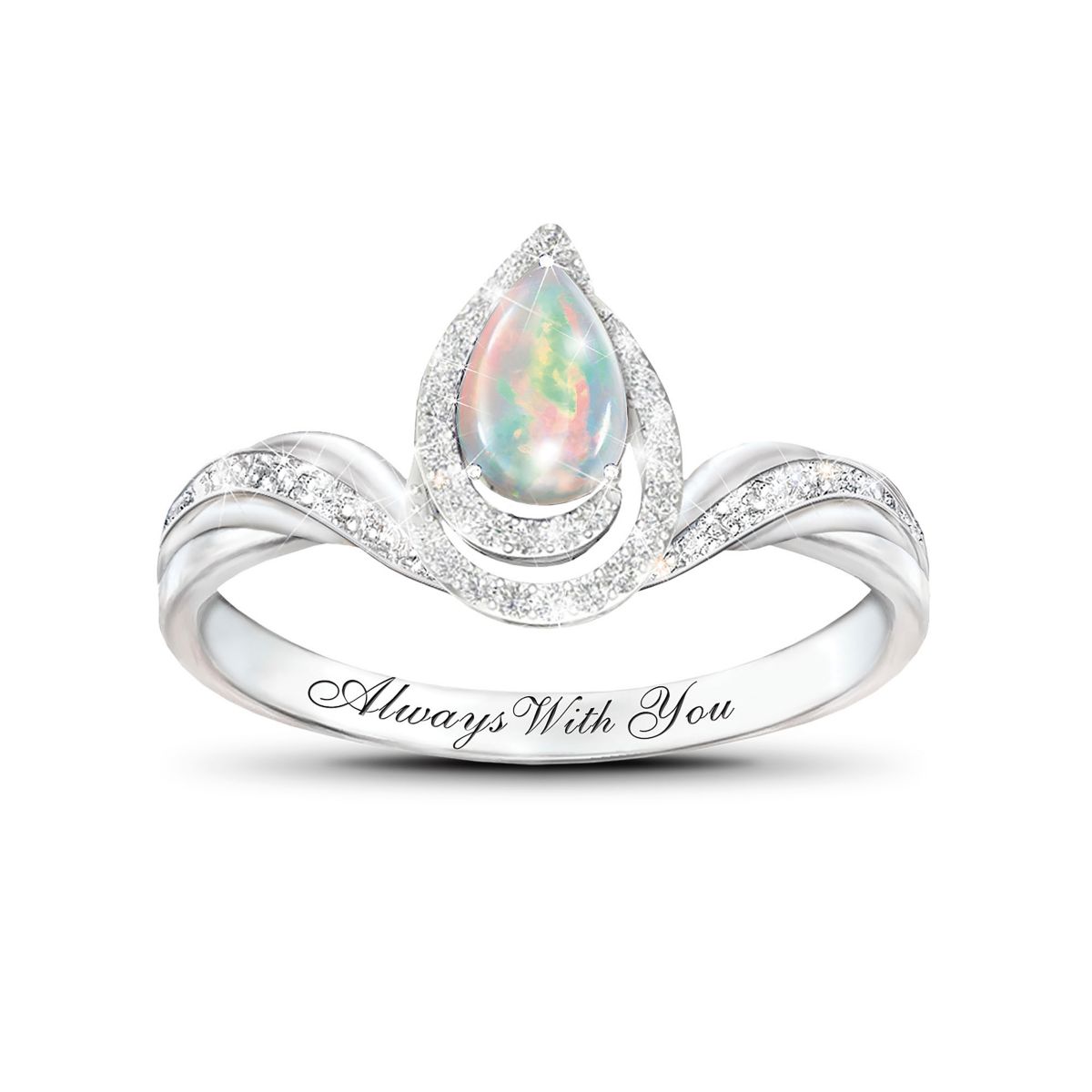 ‘Always With You’ Ethiopian Opal Remembrance Ring
