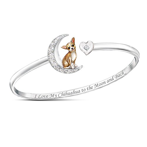 'I Love My Chihuahua To The Moon And Back' Bracelet