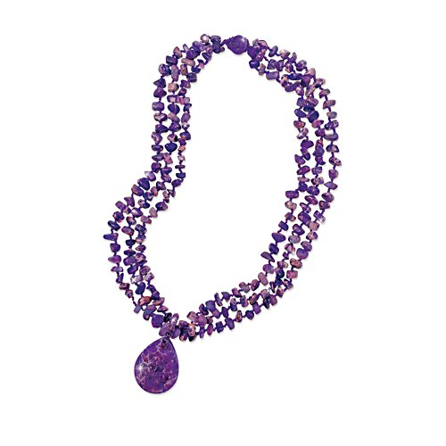 'Natural Beauty' Purple Turquoise Necklace