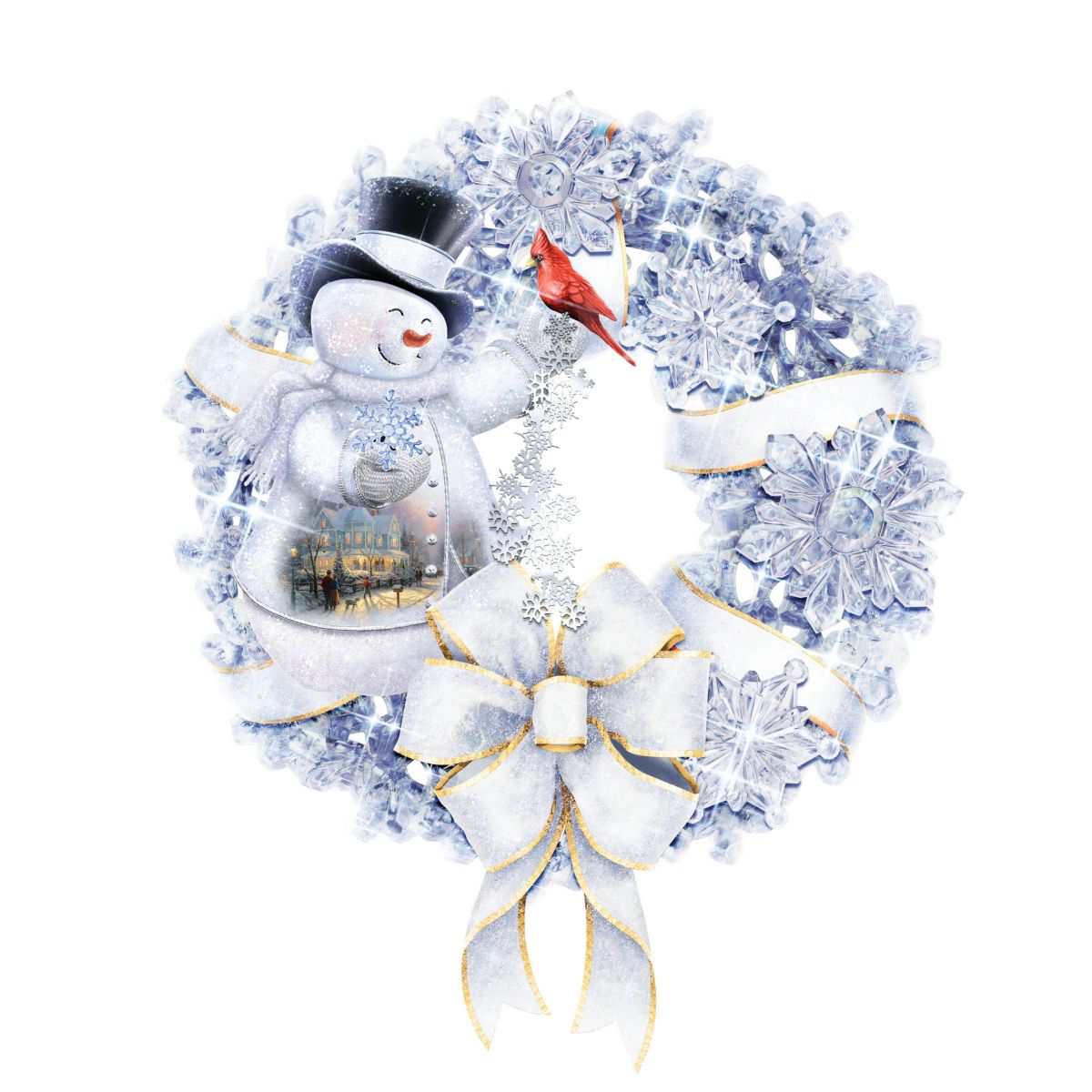 Thomas Kinkade 'Winter Wonderland' Illuminated Wreath