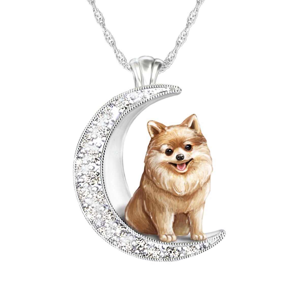 'I Love My Pomeranian To The Moon And Back' Ladies' Pendant