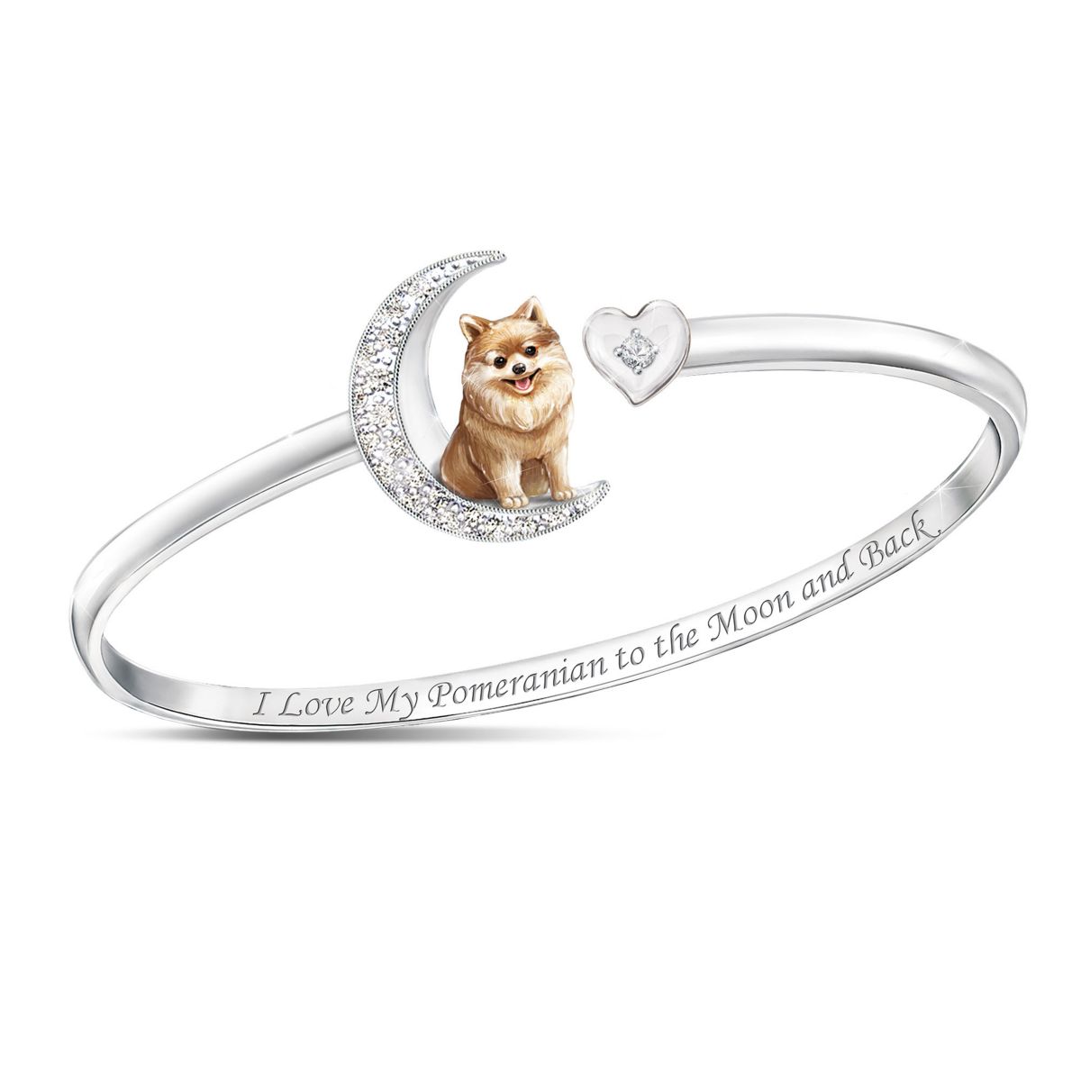 'I Love My Pomeranian To The Moon And Back' Bracelet