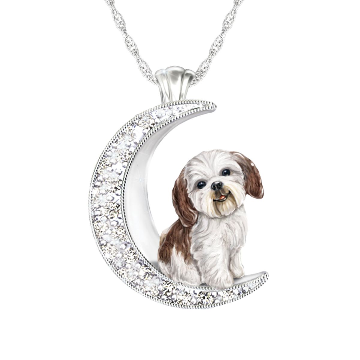 'I Love My Shih Tzu To The Moon And Back' Ladies' Pendant
