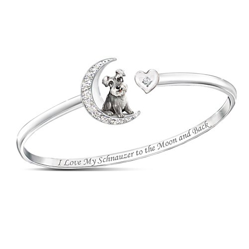 'I Love My Schnauzer To The Moon And Back' Bracelet