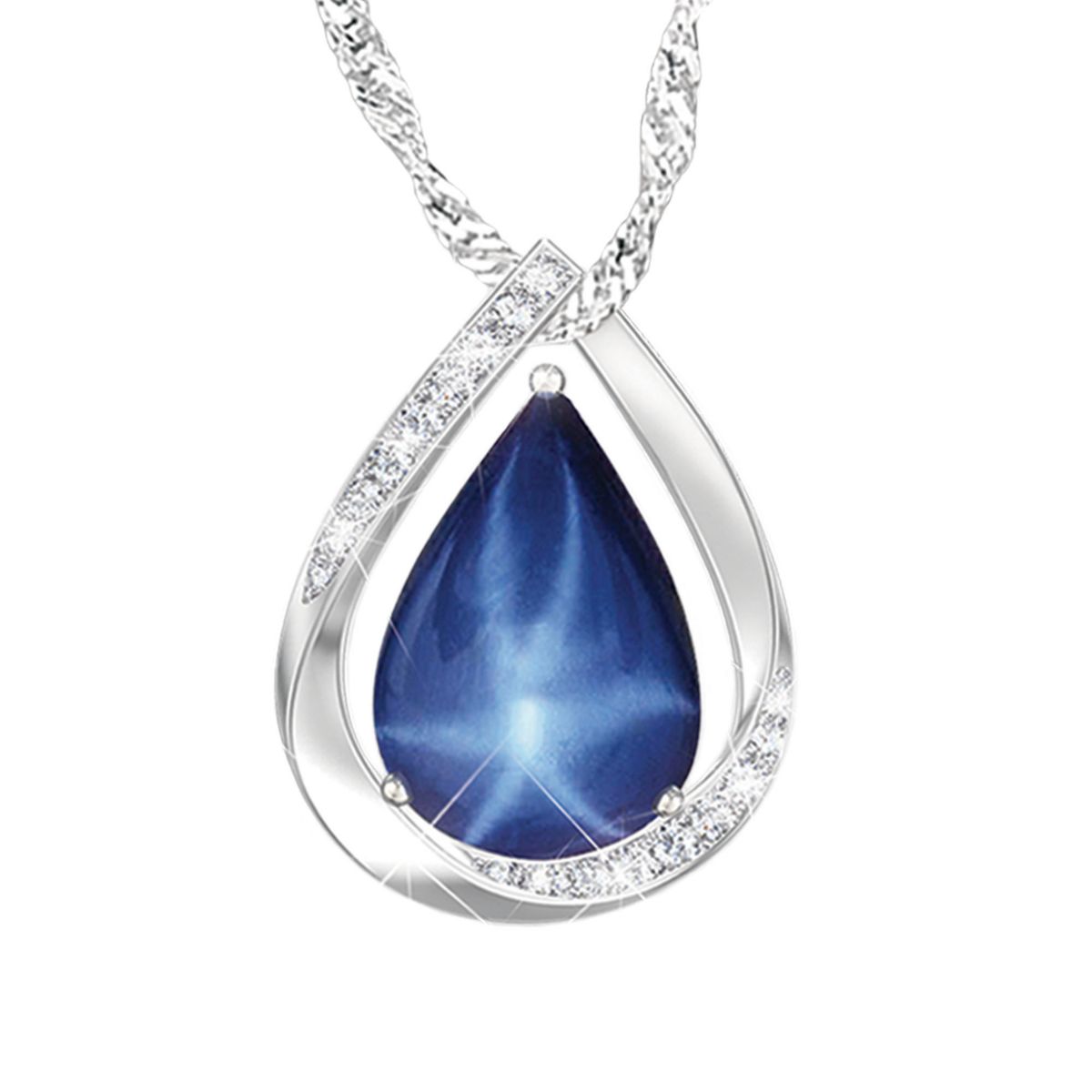 'Heavenly Light’ Created Star Sapphire Pendant