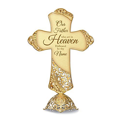 'Heaven's Glory' Musical Crystal Cross