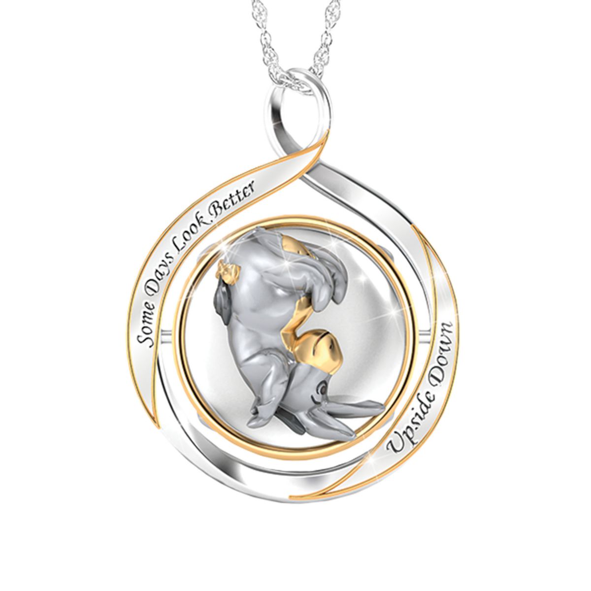 Disney Winnie The Pooh Eeyore 2-in-1 Ladies' Flip Pendant