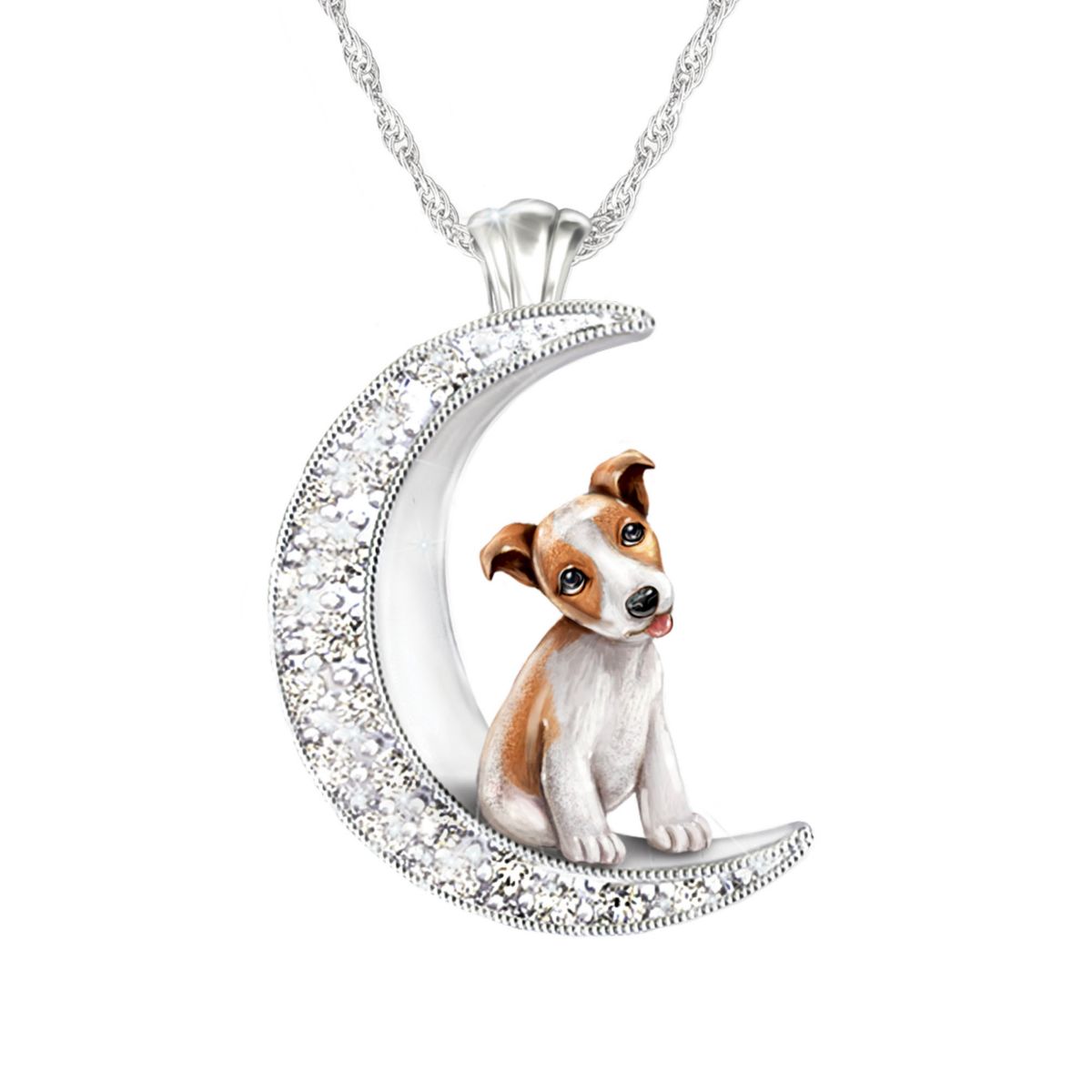 'I Love My Jack Russell To The Moon And Back' Ladies' Pendant