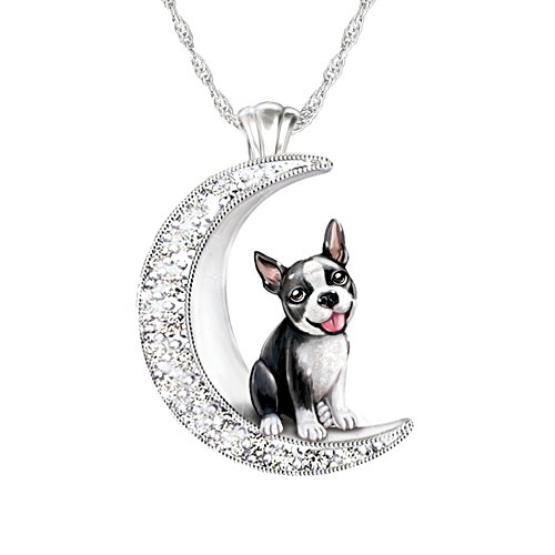 'I Love My Boston Terrier To The Moon And Back' Ladies' Pendant