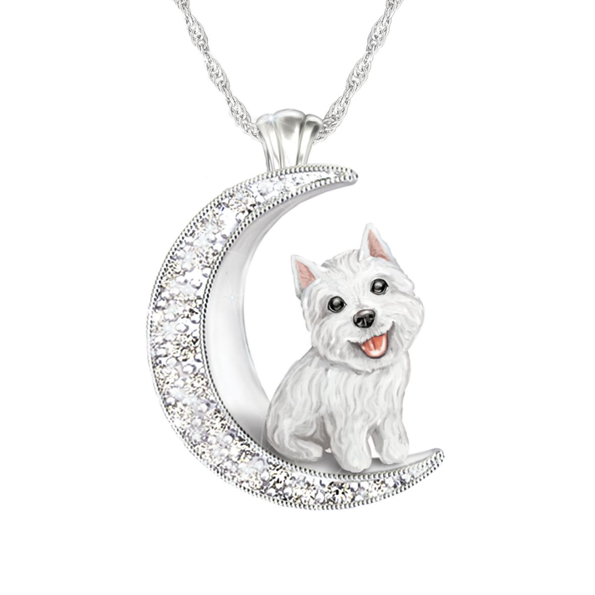 'I Love My Westie To The Moon And Back' Ladies' Pendant