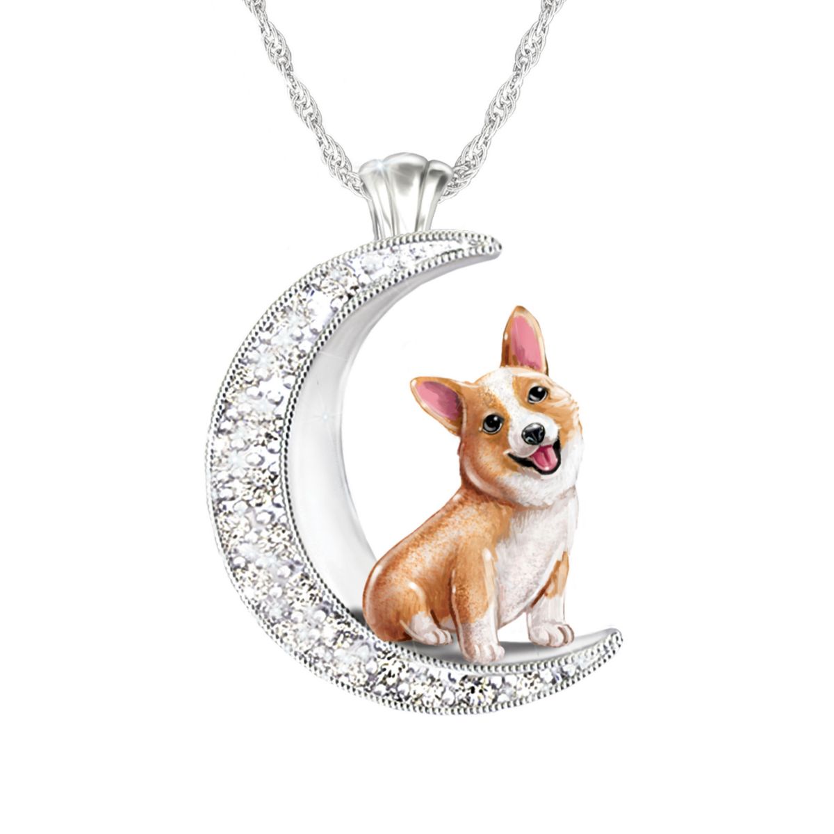 'I Love My Corgi To The Moon And Back' Ladies' Pendant