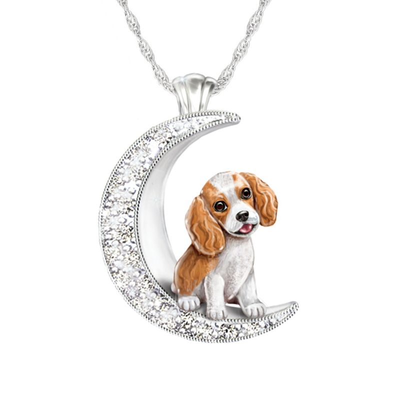 Mein treuer King Charles Spaniel – Silberplattierter Hunde-Anhänger