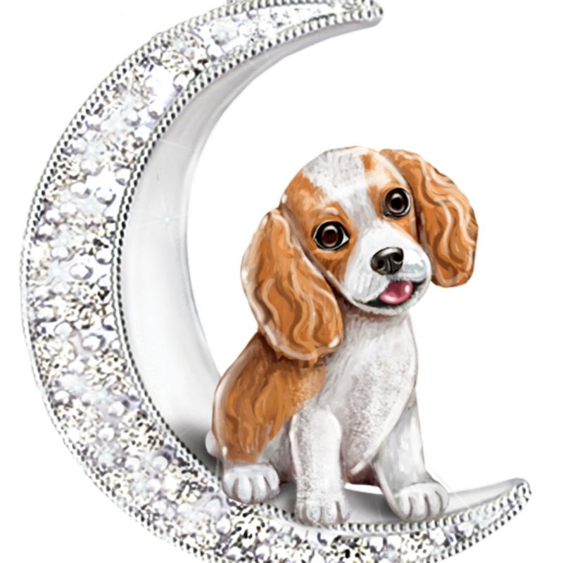 Schiefertafel Mit Hundemotiv – Cavalier King Charles Spaniel – Gravur "Vorsicht Vor Dem Frauchen..." – 22x16 Cm
