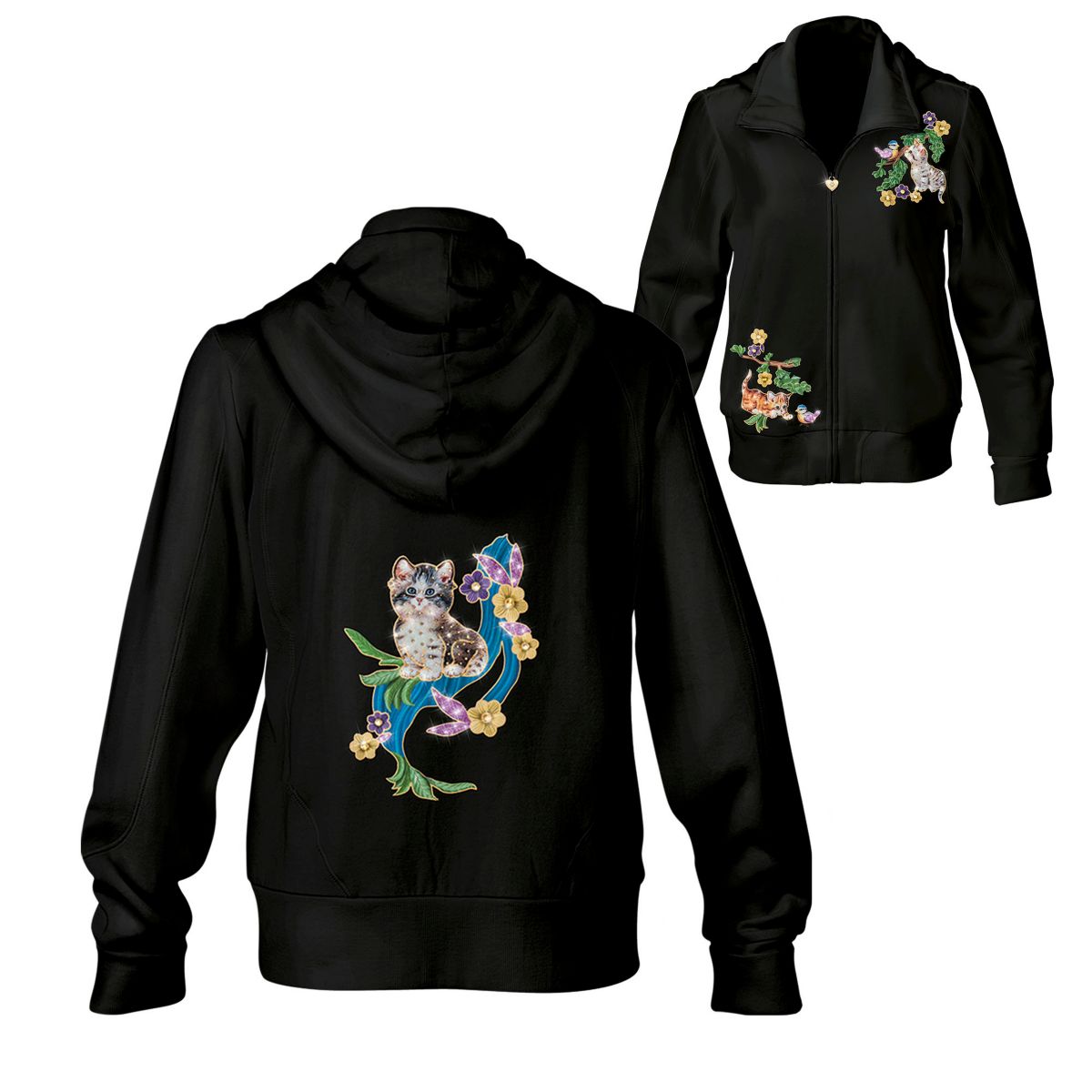 Jürgen Scholz 'Glamour Cats' Ladies' Hoodie