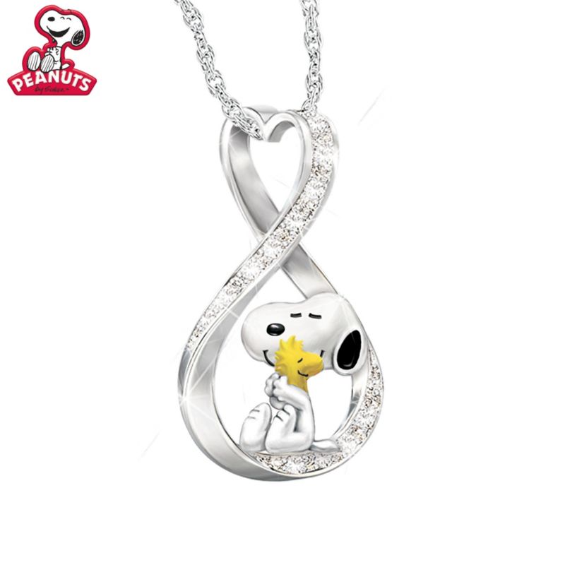 PEANUTS™ Snoopy and Woodstock Infinity Pendant Necklace