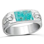 Mens on sale turquoise rings