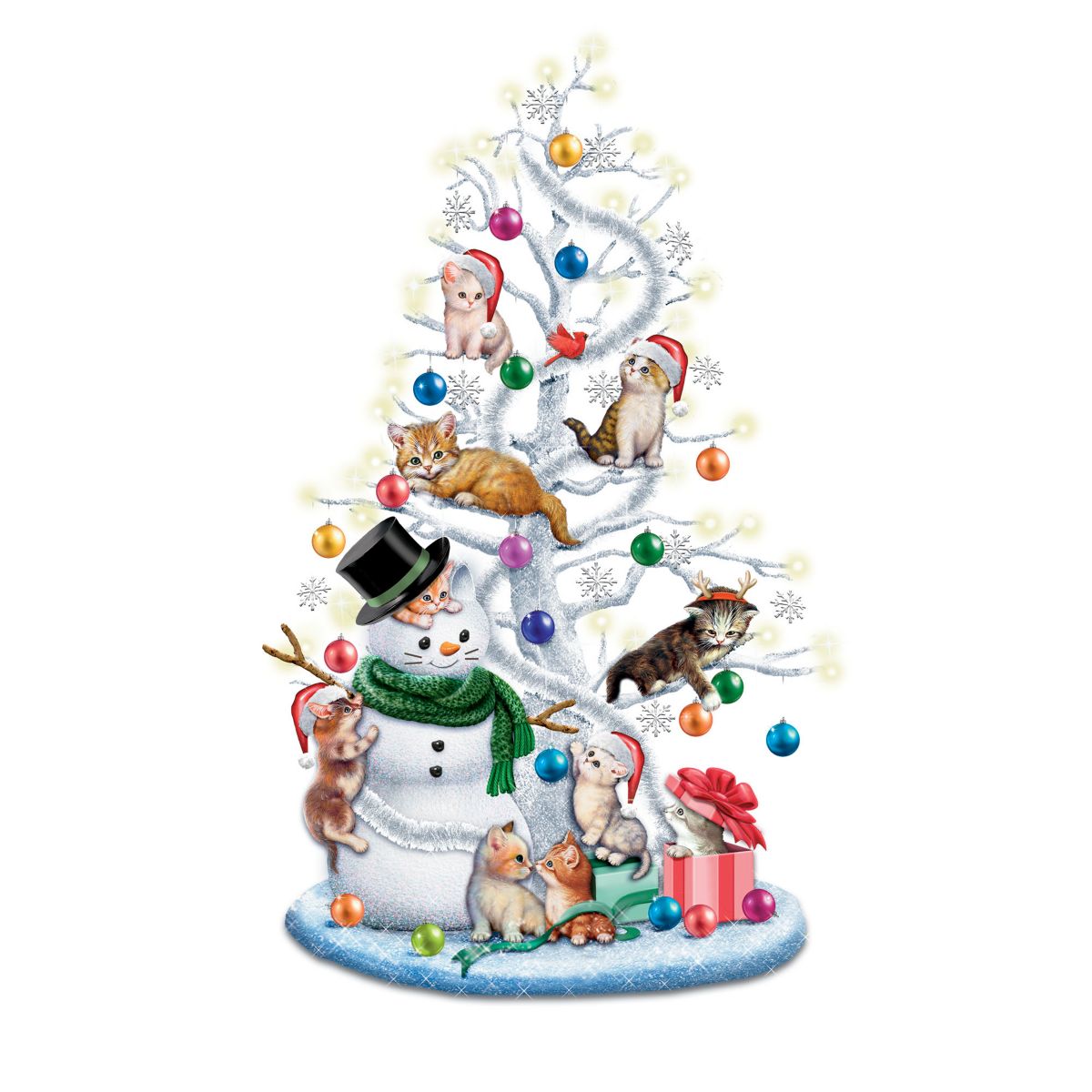 Jürgen Scholz 'Jingle Cats' Tabletop Christmas Tree
