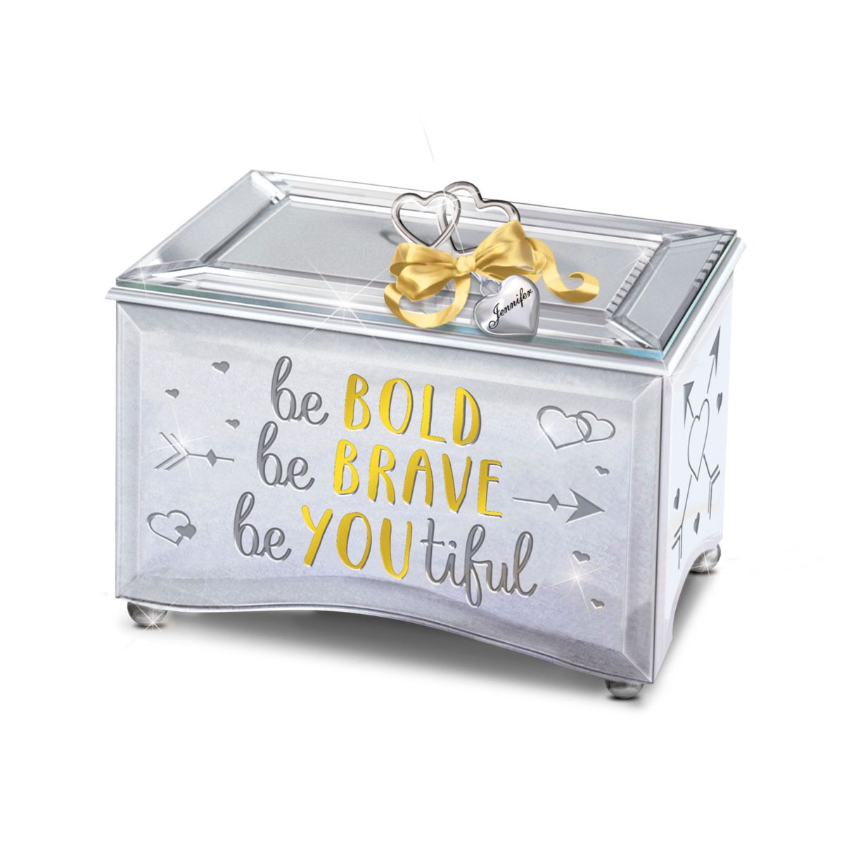 'Be Bold Be Brave Be YOUtiful' Personalised Music Box