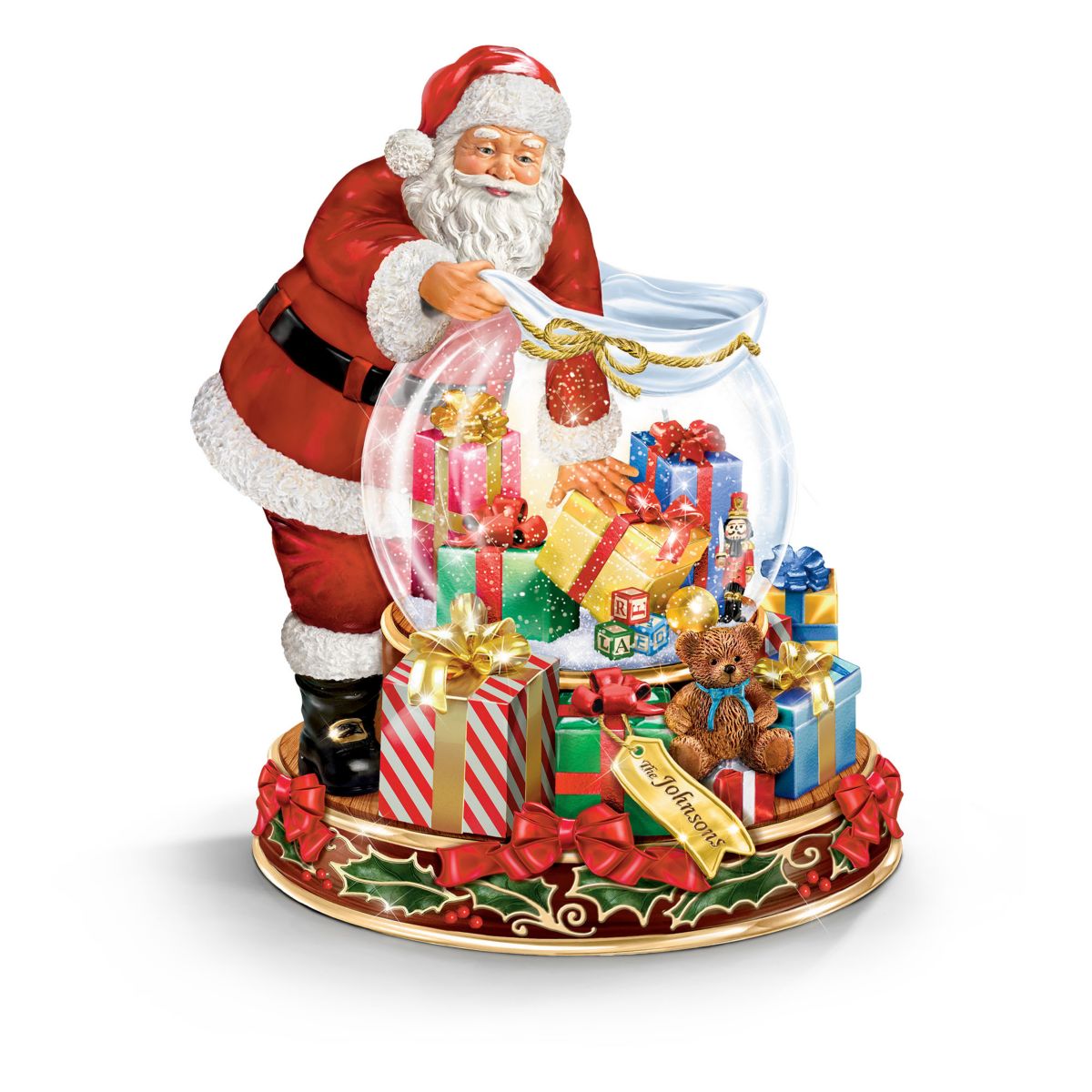 Thomas Kinkade 'Wishes Come True' Personalised Snow Globe