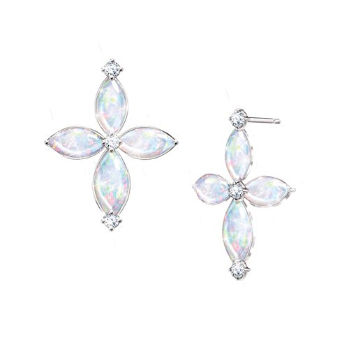 'The Holy Trinity' Australian Opal And Diamond Earrings
