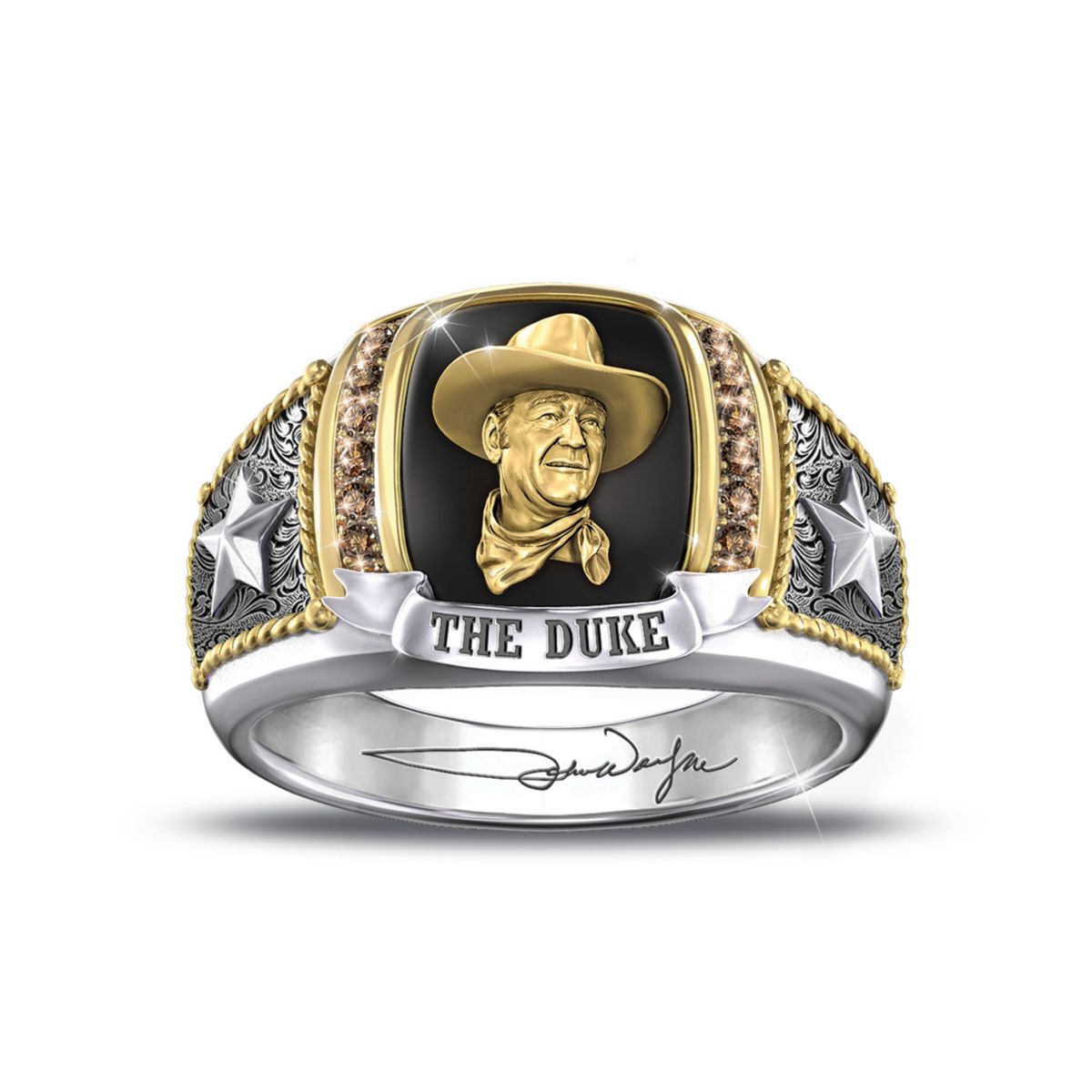 John Wayne 'The Legend' Bourbon Quartz Men's Ring