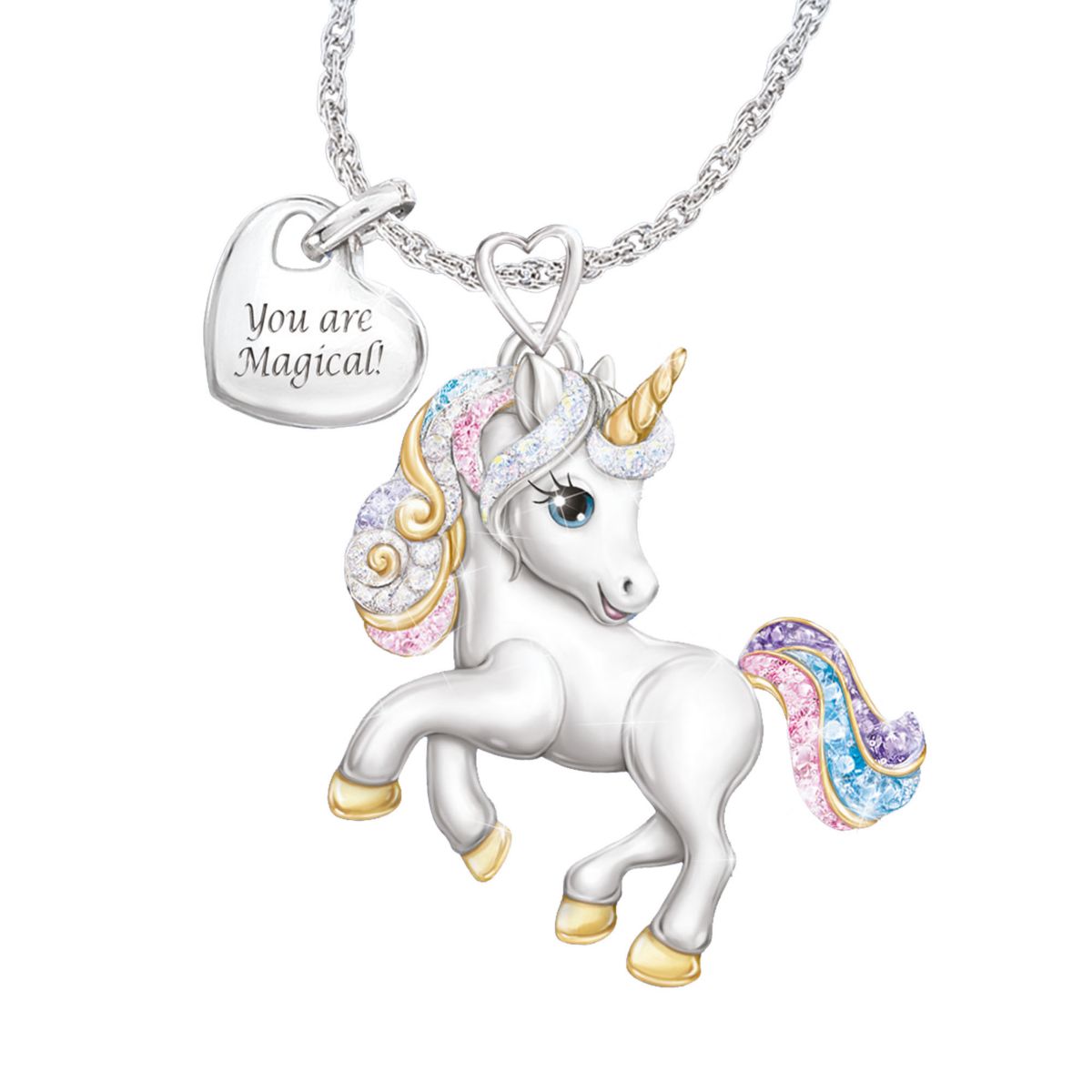 'You Are Magical' Ladies' Unicorn Pendant