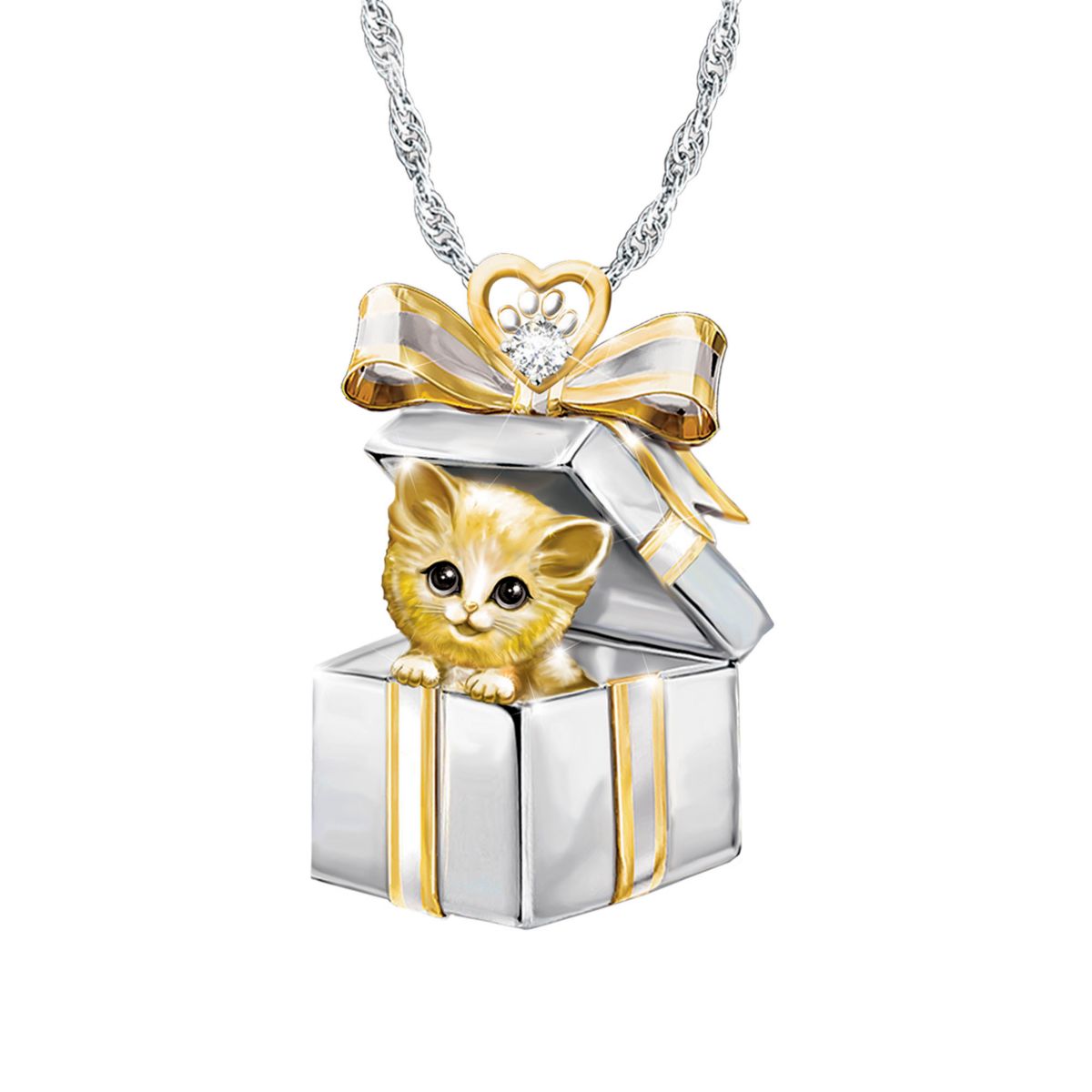 'Gift Of Love' Ladies' Cat Pendant
