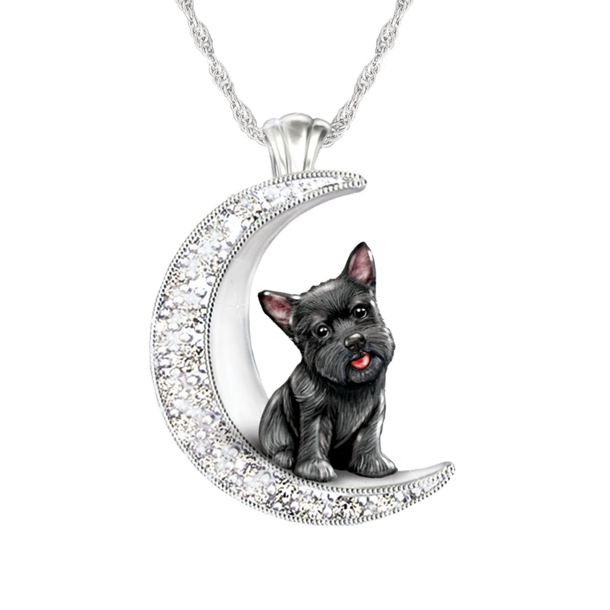 'I Love My Scottie To The Moon And Back' Ladies' Pendant